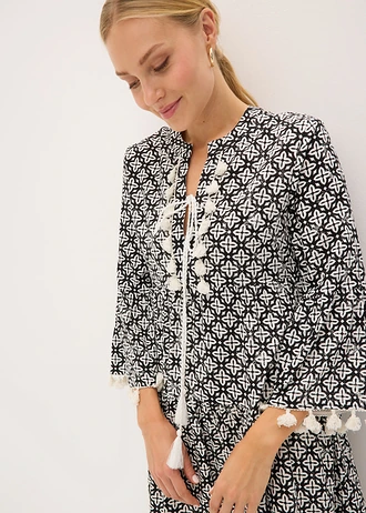 Tuniekjurk van zachte viscose • zwart/wolwit • bonprix online shop