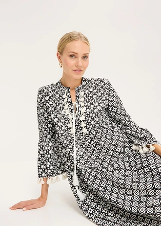 Tuniekjurk van zachte viscose • zwart/wolwit • bonprix online shop