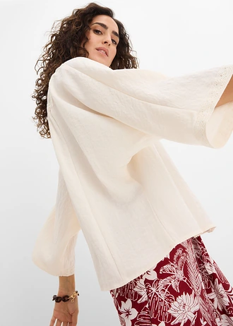 Blouse in een viscosemix • wolwit • bonprix online shop