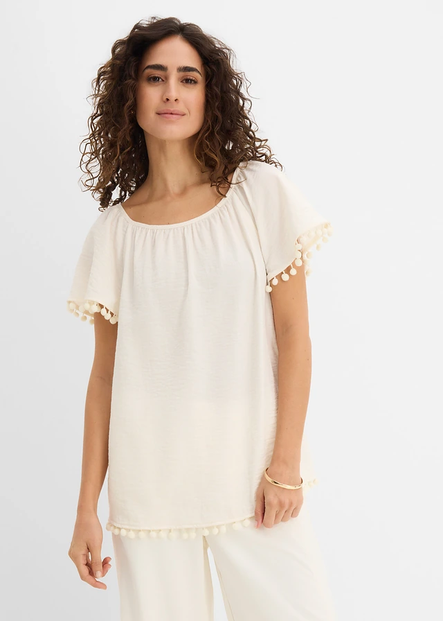 Blouse douce, Couleur: écru