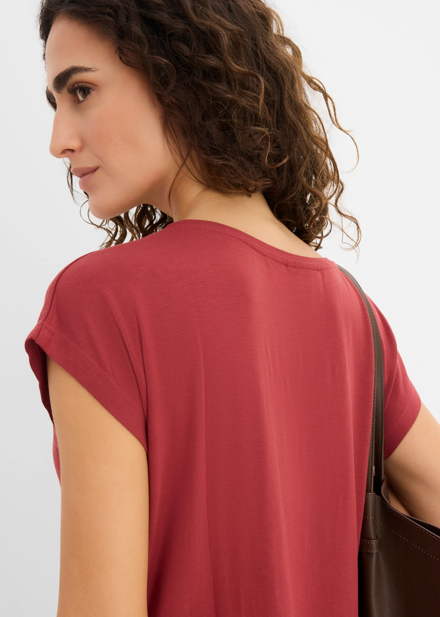 Shirt in een viscosemix • woestijnrood • bonprix online shop