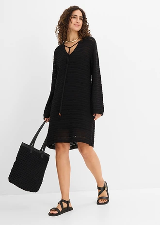 Robe courte en maille, Couleur: noir