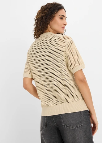 Ajour vest • lichtsand • bonprix online shop