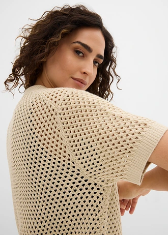 Ajour vest • lichtsand • bonprix online shop