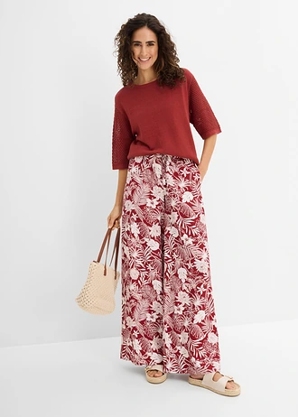 Pull en coton majoritaire, Couleur: rouge désert