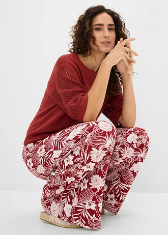 Trui in een katoenmix • woestijnrood • bonprix online shop