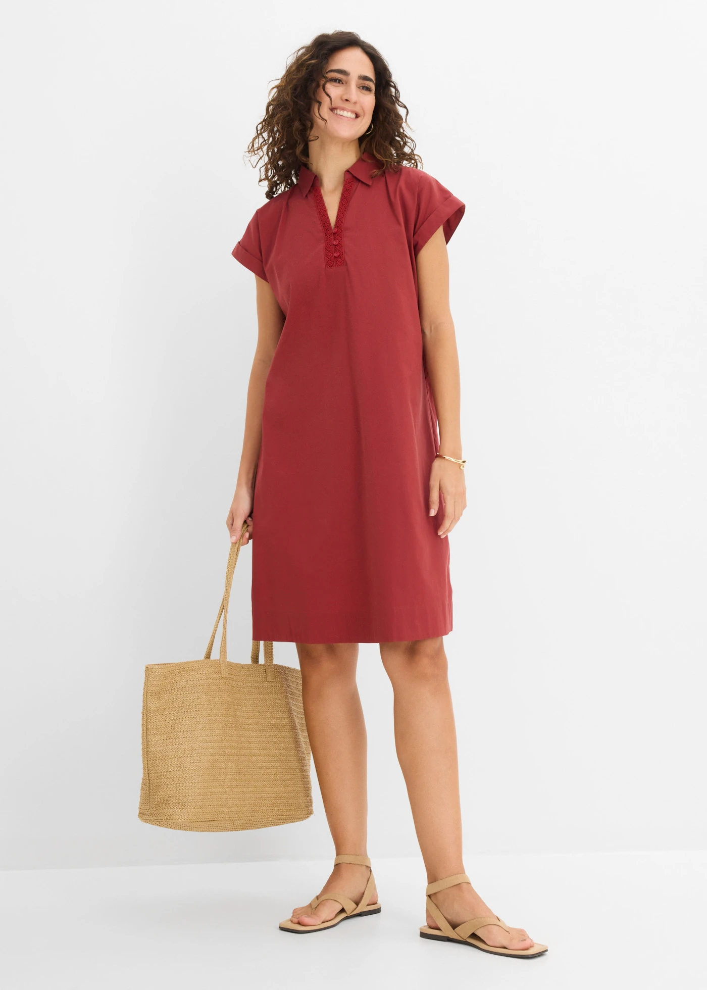 Sukienka mini • czerwony pustynny • sklep bonprix