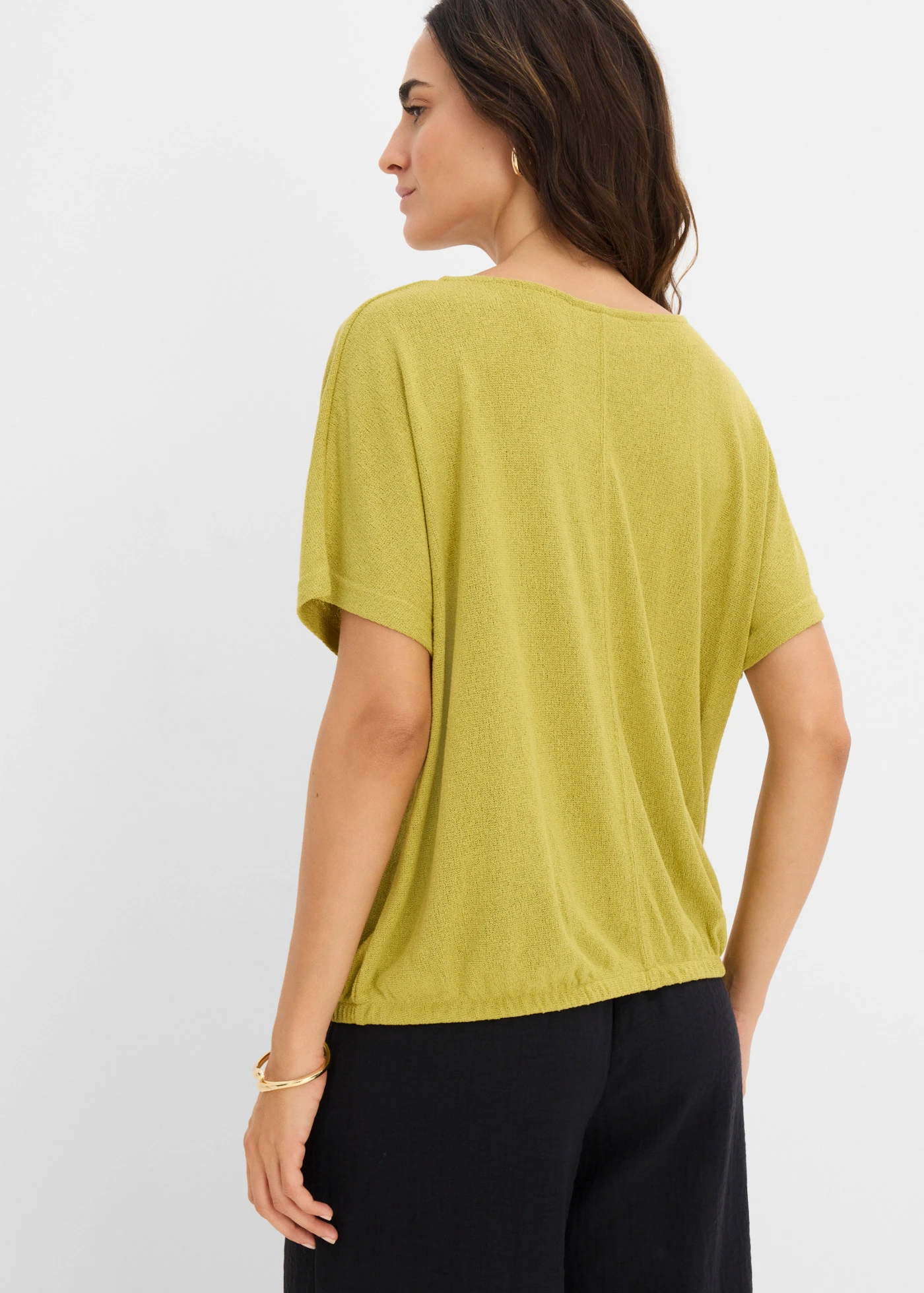 T-shirt effet maille • vert cactus • Boutique bonprix