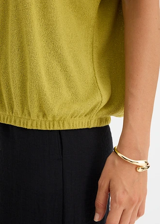 Shirt in gebreide look • cactusgroen • bonprix online shop