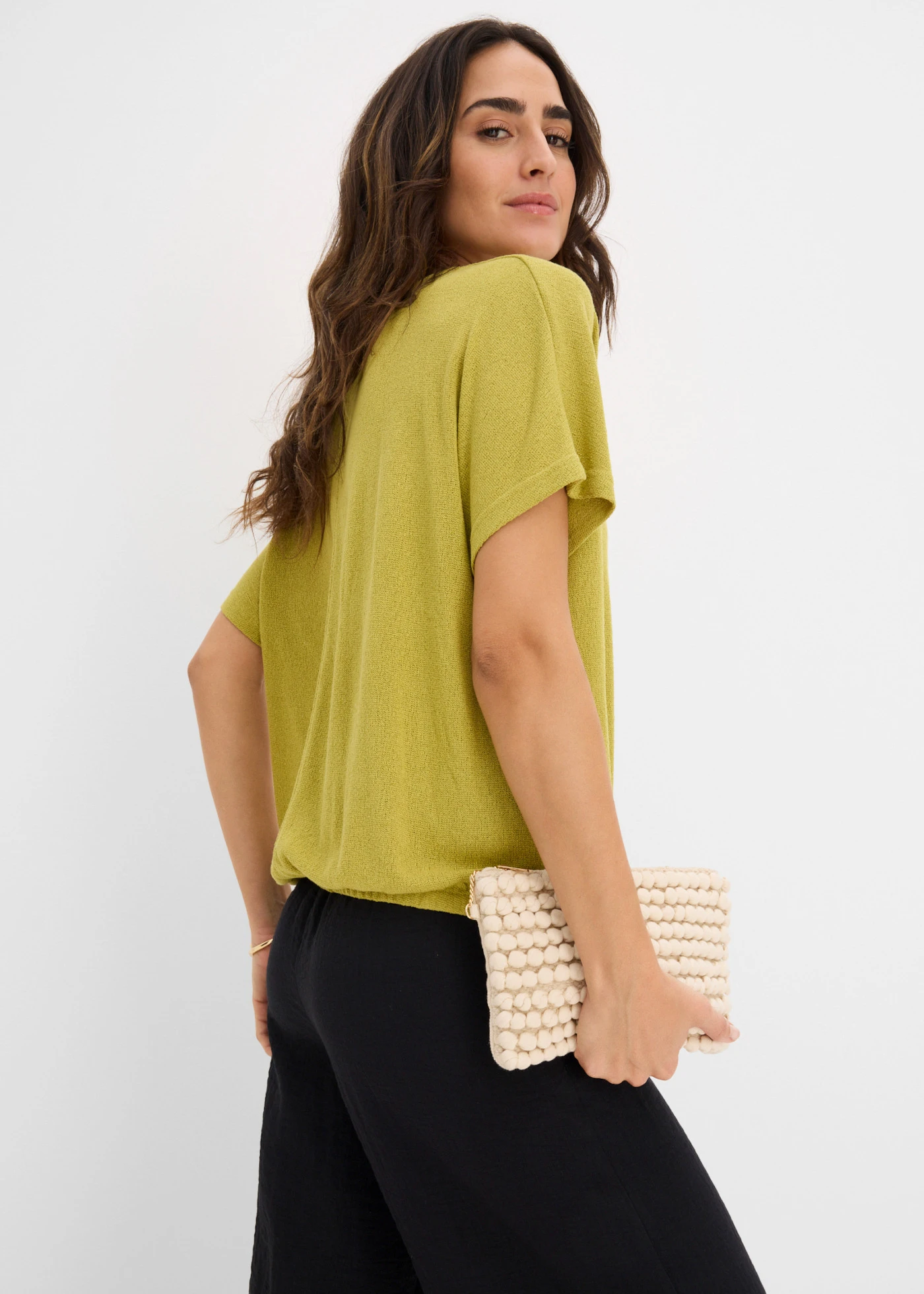 Shirt in gebreide look • cactusgroen • bonprix online shop