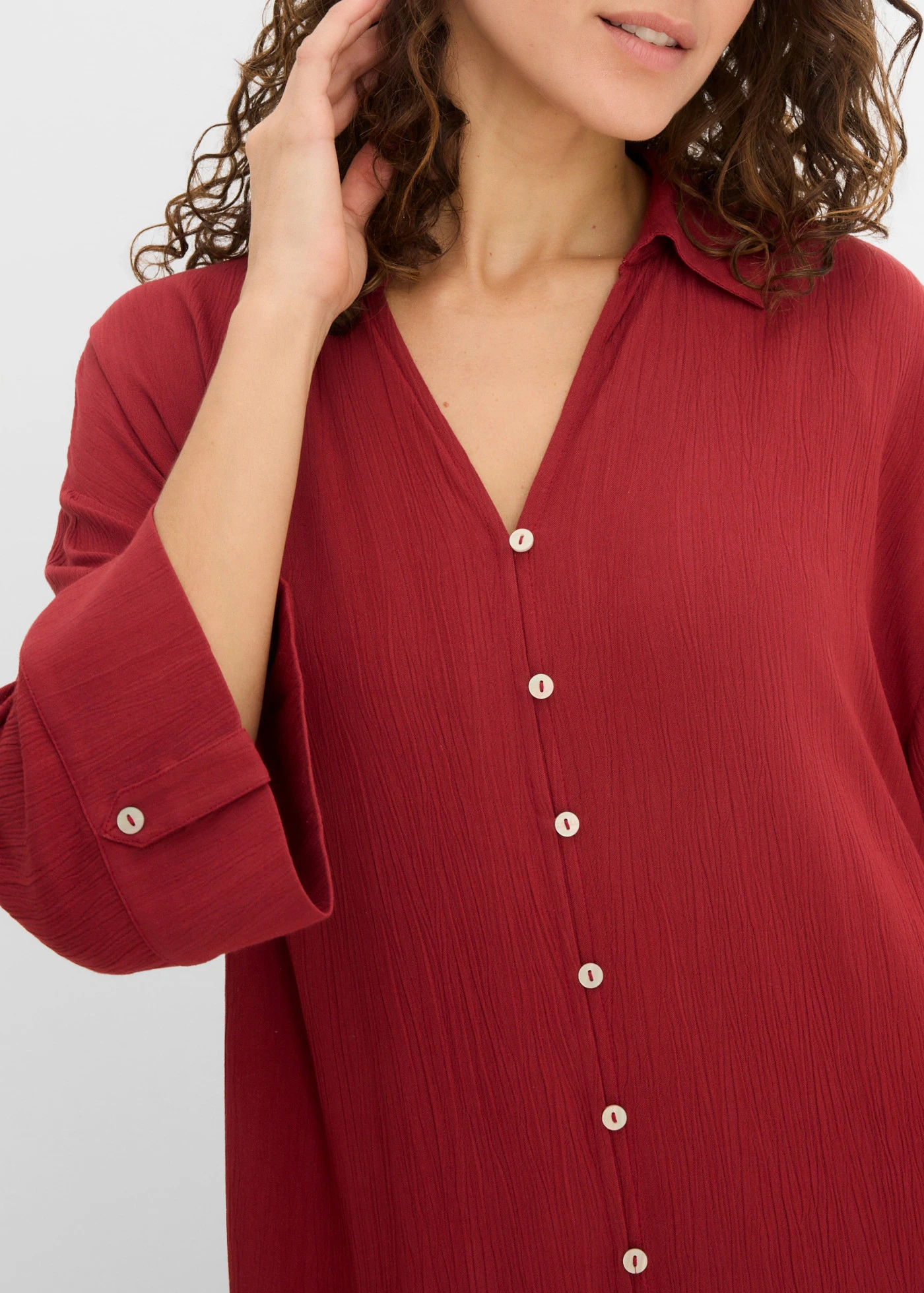 Robe caftan en viscose fluide • rouge désert • product-page.page-title-suffix