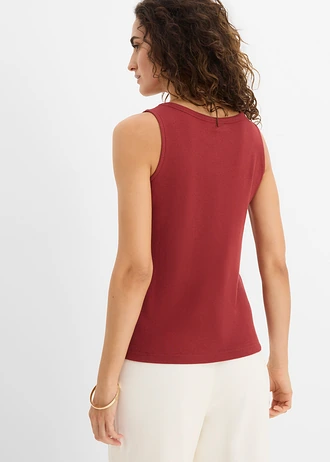 Heuplange geribde top • woestijnrood • bonprix online shop