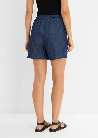 Džínsové šortky, Mid Waist, pohodlný pás, farba: modrá denim used