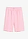 Short en gaze 100% coton, Couleur: rose/écru