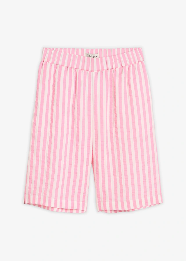 Short en gaze 100% coton • rose/écru • Boutique bonprix