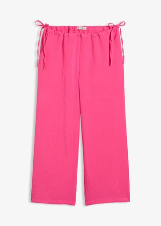 Pantalon large en viscose mélangée