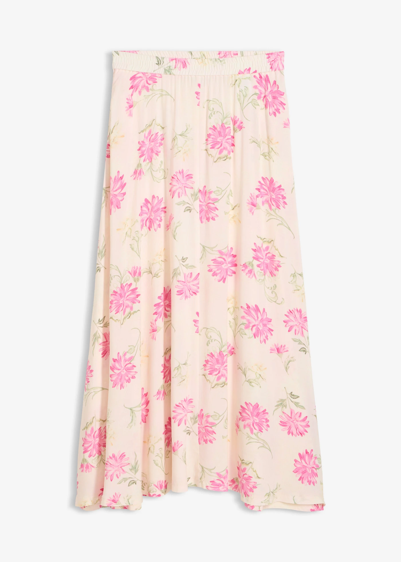 Maxi sukňa z čistej viskózy • svetloružová-pinklady kvetovaná • obchod bonprix