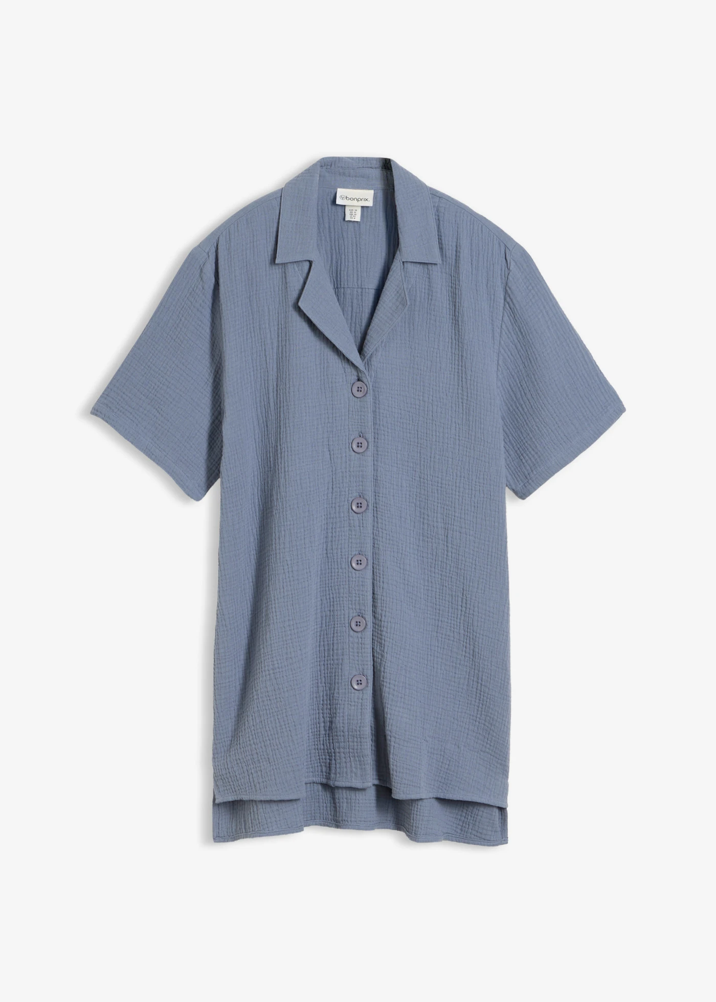 Chemisier en gaze de coton • bleu fumé • Boutique bonprix