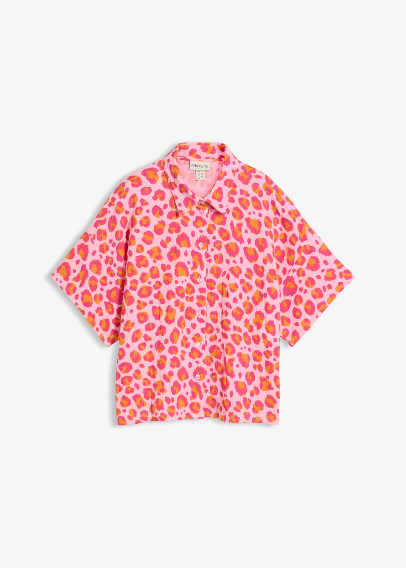 Blúz szellős muszlin anyagból • rózsaszín-pink mintás • bonprix áruház