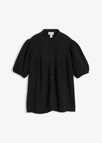 Chemisier manches courtes en gaze de coton