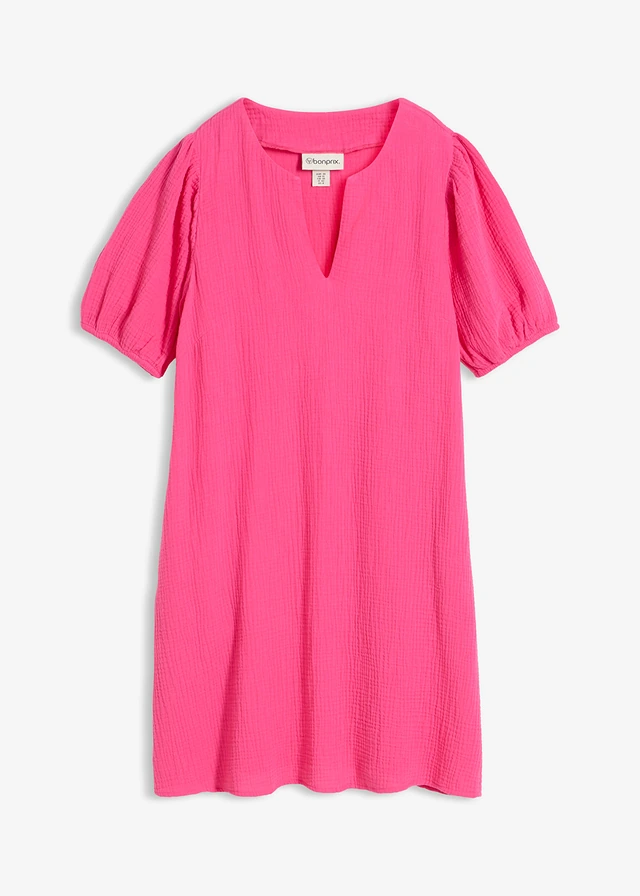 Robe courte en gaze de coton