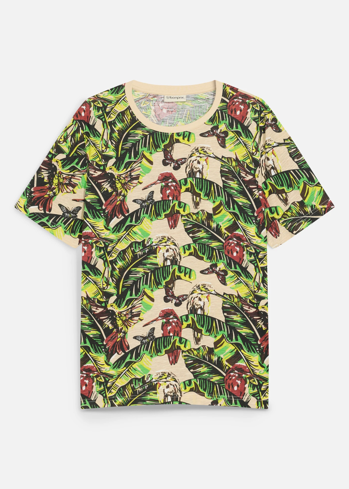 T-shirt 100% coton • sable clair floral • Boutique bonprix