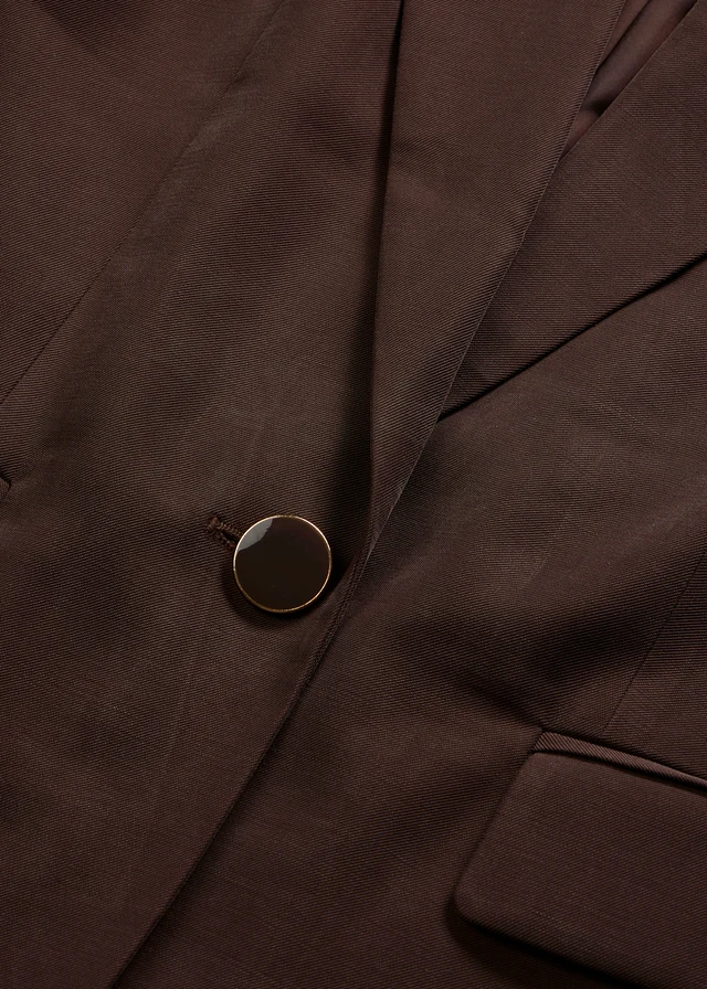 Blazer manches 3/4 ample en viscose • marron foncé • product-page.page-title-suffix