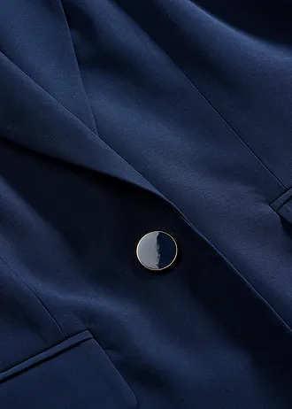 Blazer manches 3/4 ample en viscose • bleu foncé • Boutique bonprix