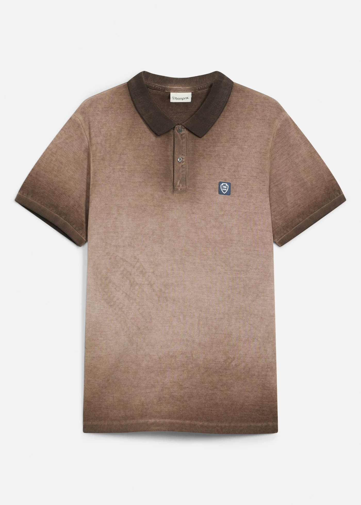 Polo piqué aspect délavé • taupe • Boutique bonprix