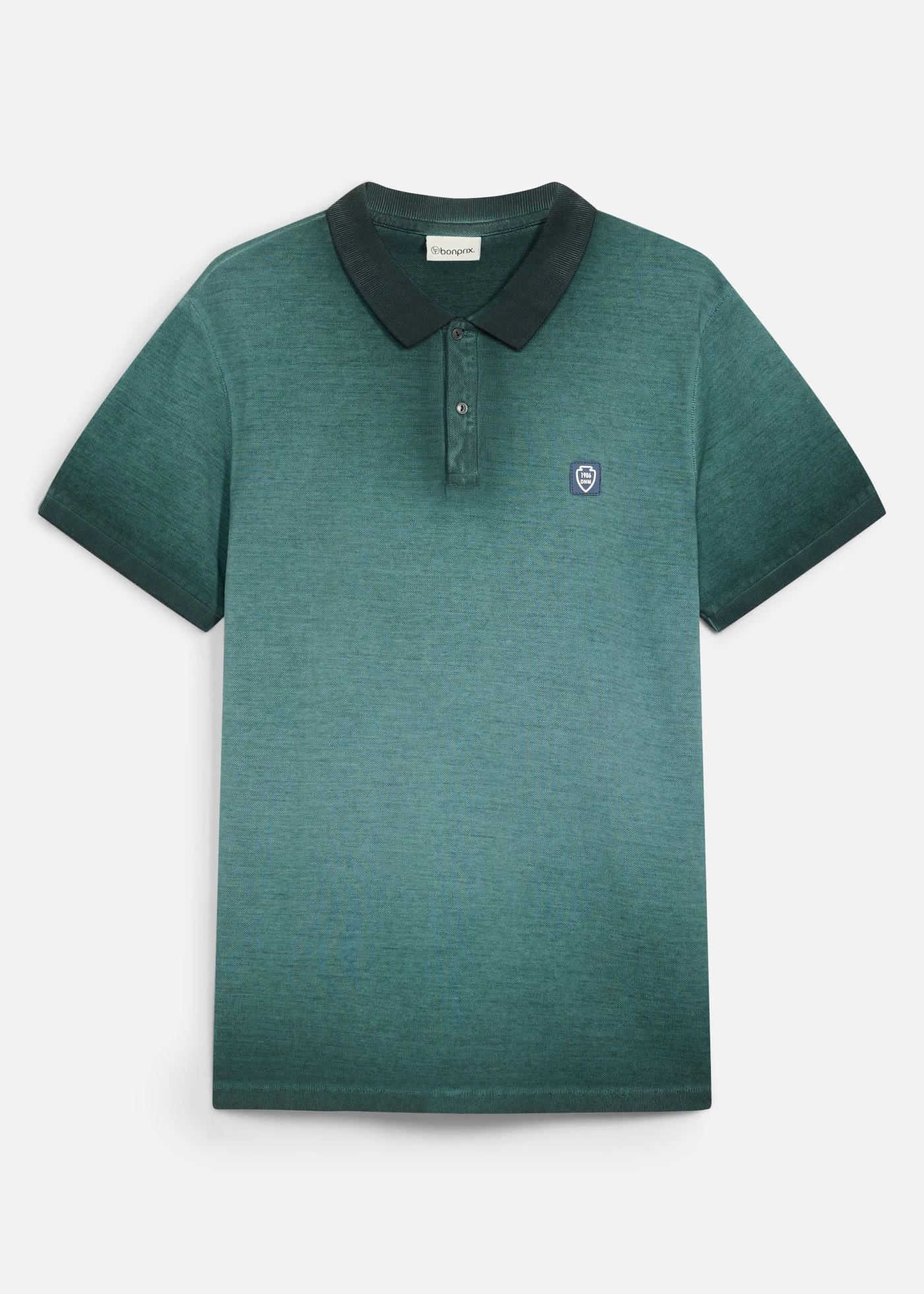 Polo piqué aspect délavé • gris vert • Boutique bonprix
