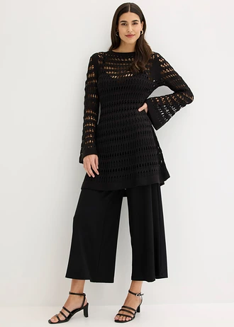Robe en crochet, Couleur: noir