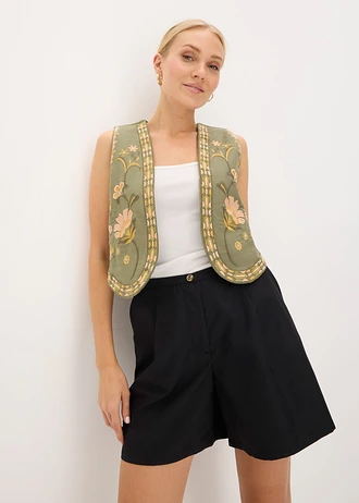 Bermuda à taille élastiquée • noir • Boutique bonprix