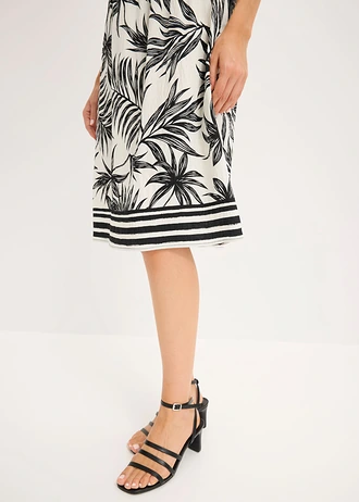 Rok met comfortband • zwart/wit gedessineerd • bonprix online shop