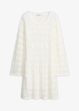 Robe en crochet à manches trompette