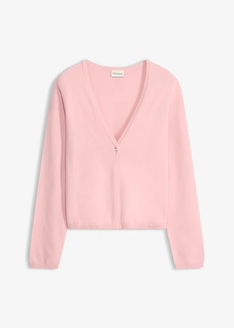 Fijngebreid vest, Kleur: asroze