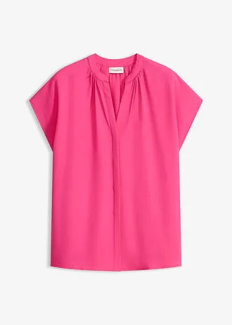 Chemisier manches courtes à boutonnage invisible • fuchsia • Boutique bonprix