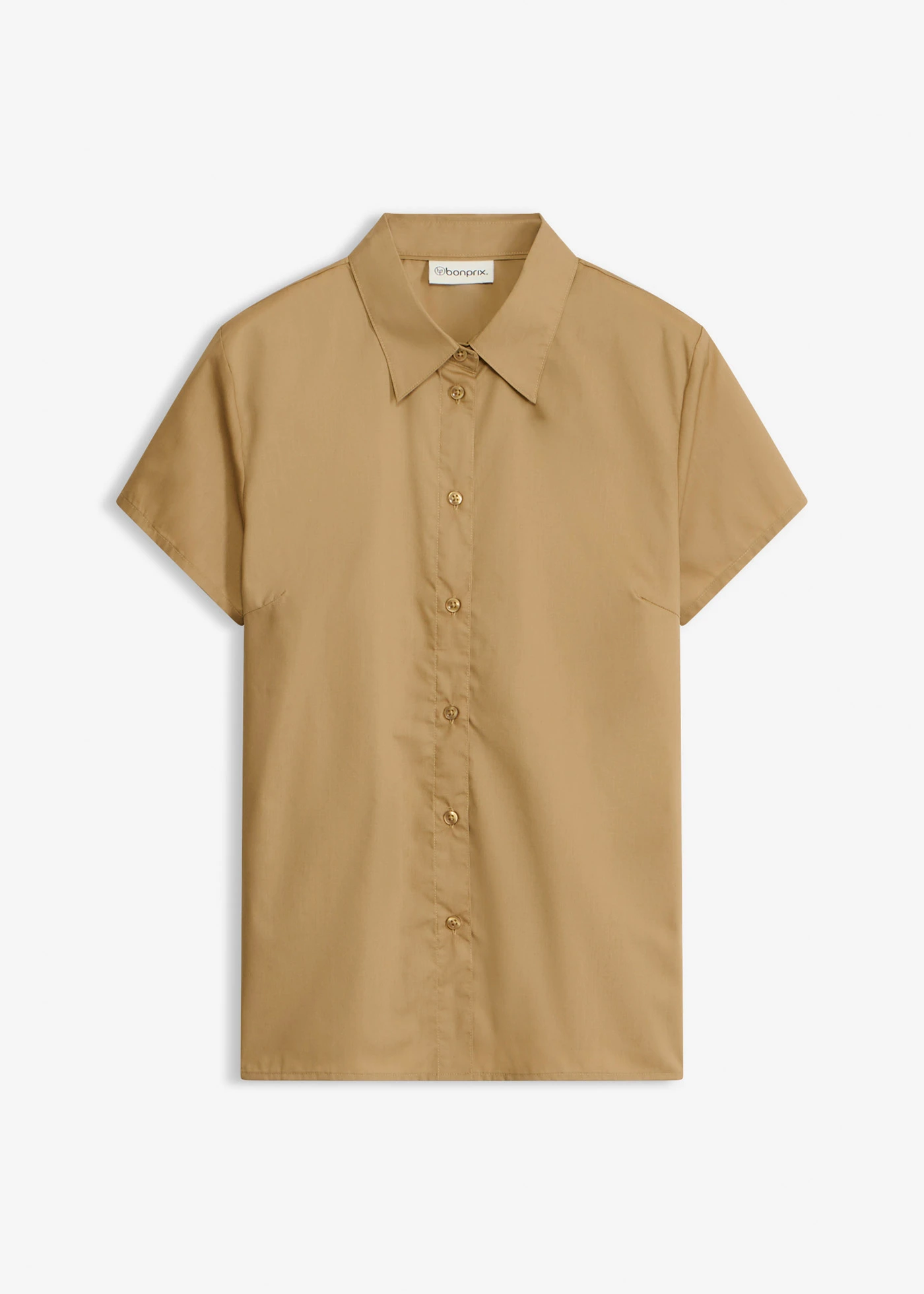 Chemisier manches courtes en popeline • olive clair • Boutique bonprix