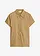 Popeline blouse met korte mouwen, Kleur: kakibruin