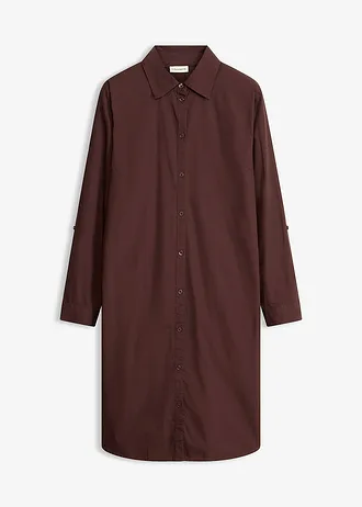 Robe-chemise en popeline de coton