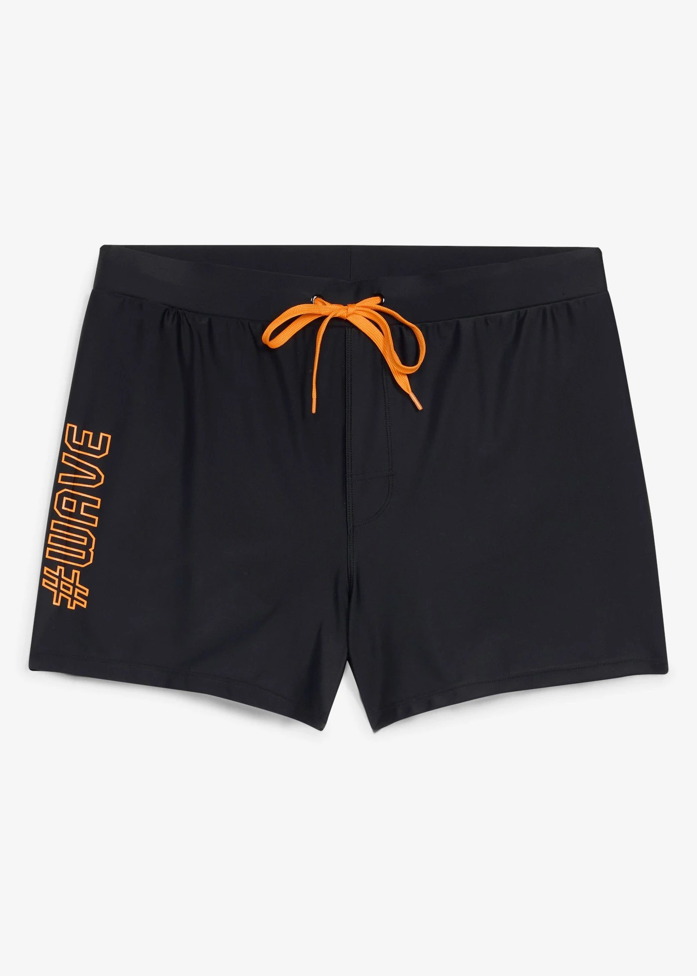 Zwemshort van elastisch materiaal • zwart/oranje • bonprix online shop