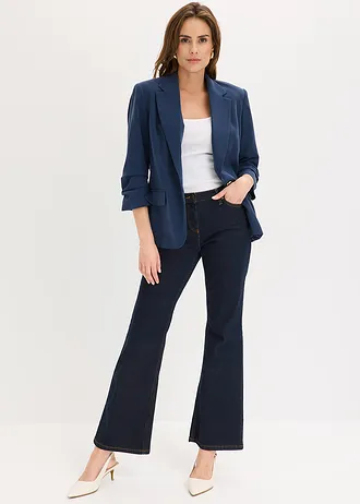 Blazer lejer cu mâneci 3/4 din viscoză • bleumarin • magazin bonprix