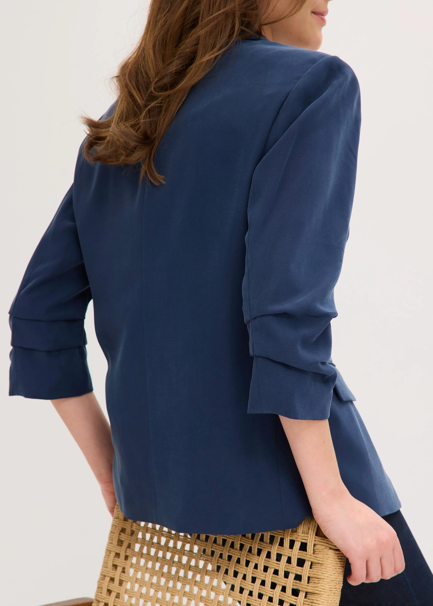 Casual blazer van viscose met 3/4 mouwen • donkerblauw • bonprix online shop