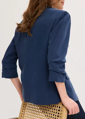 Blazer lejer cu mâneci 3/4 din viscoză • bleumarin • magazin bonprix