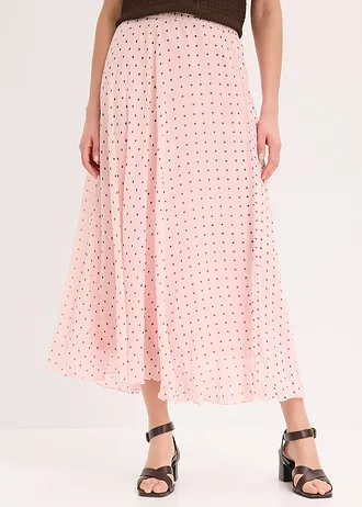 Jupe en mousseline effet froissé • rose cendré-marron • Boutique bonprix