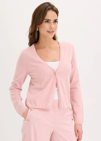 Fijngebreid vest, Kleur: asroze