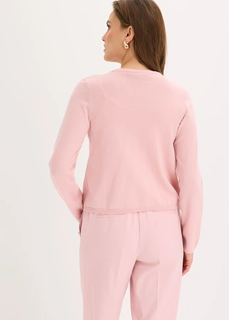 Gilet simple en fine maille • rose cendré • Boutique bonprix