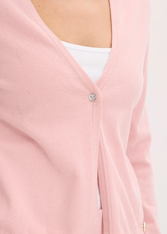 Gilet simple en fine maille • rose cendré • Boutique bonprix