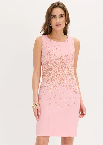 Robe fourreau imprimée • rose cendré imprimé • Boutique bonprix