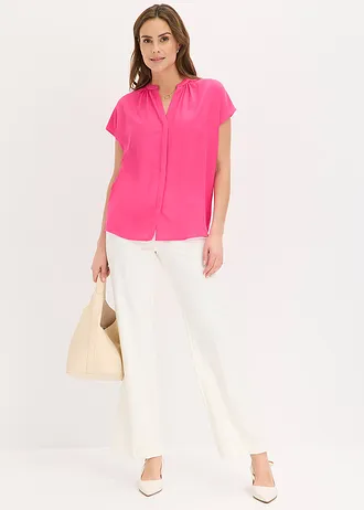 Blouse met korte mouwen en blinde knoopsluiting • pinklady • bonprix online shop