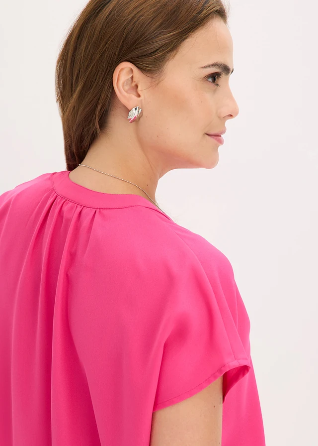 Blouse met korte mouwen en blinde knoopsluiting • pinklady • product-page.page-title-suffix